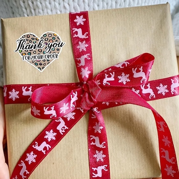 Leopards Heart ♥️ 500 Roll of Thank You Stickers 1.8” x 1.8” - Picture 6 of 7